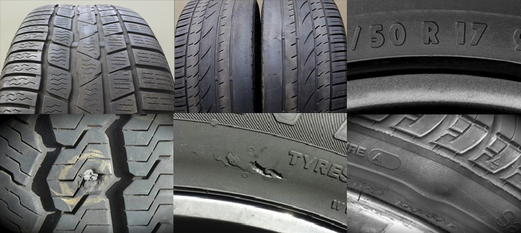 Tyres with nail